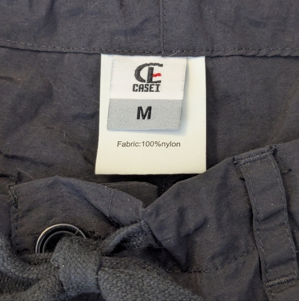 Casei Black Nylon Baggy Cargo Pants M - Picture 8 of 8